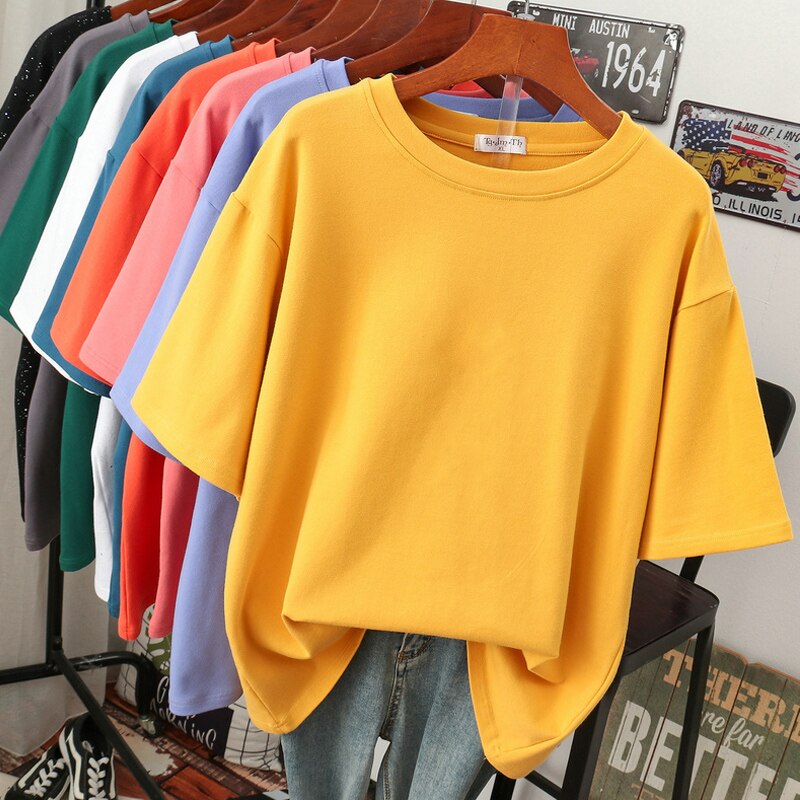 Stilla | Kælentisk Bomulds Basic: Plus Size T-shirt Til Damer Online Hot Salg