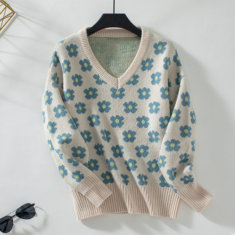 Stilla | Pullover med blomster mønster