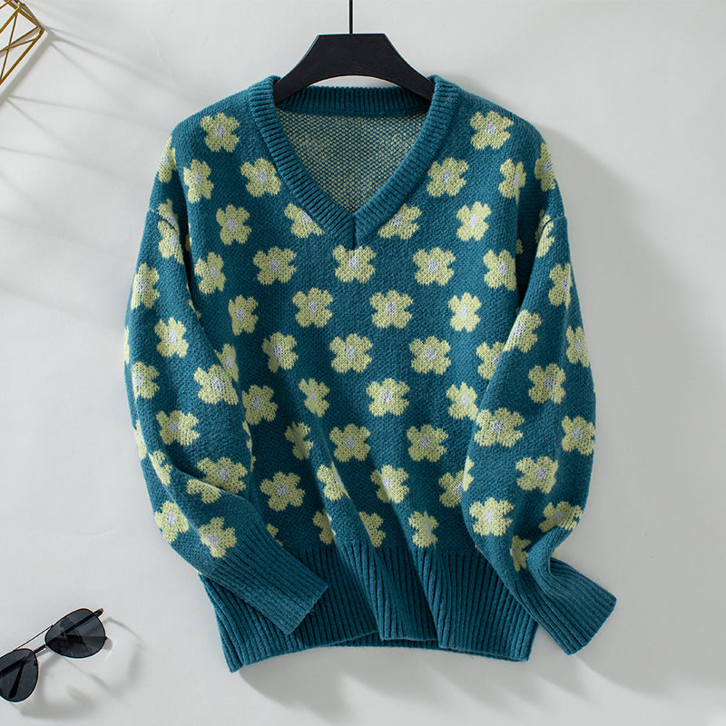 Stilla | Pullover med blomster mønster