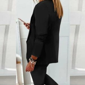 Stilla | Buksedragt Tailored Blå Jakke & Jogger Bukser Elegante & Komfortabel