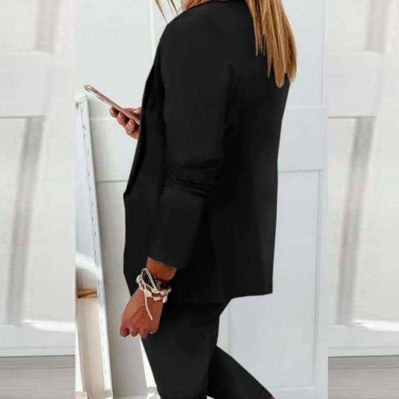 Stilla | Buksedragt Tailored Blå Jakke & Jogger Bukser Elegante & Komfortabel