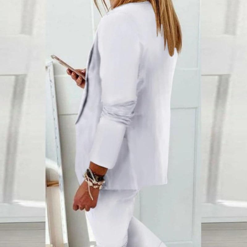 Stilla | Buksedragt Tailored Blå Jakke & Jogger Bukser Elegante & Komfortabel