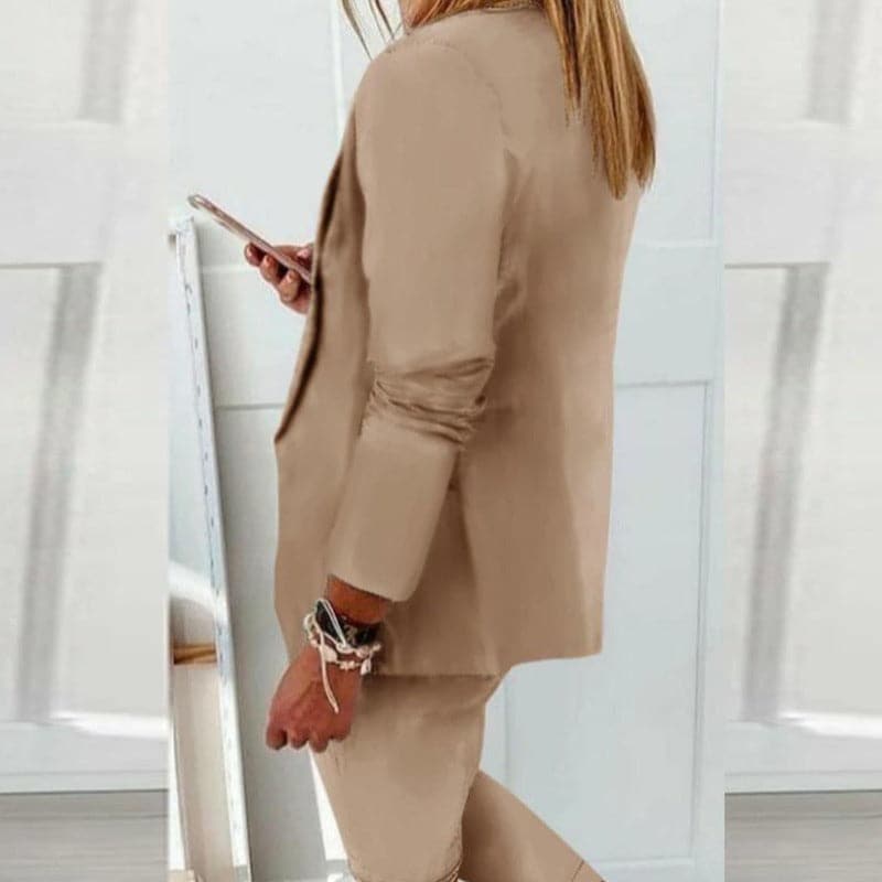 Stilla | Buksedragt Tailored Blå Jakke & Jogger Bukser Elegante & Komfortabel