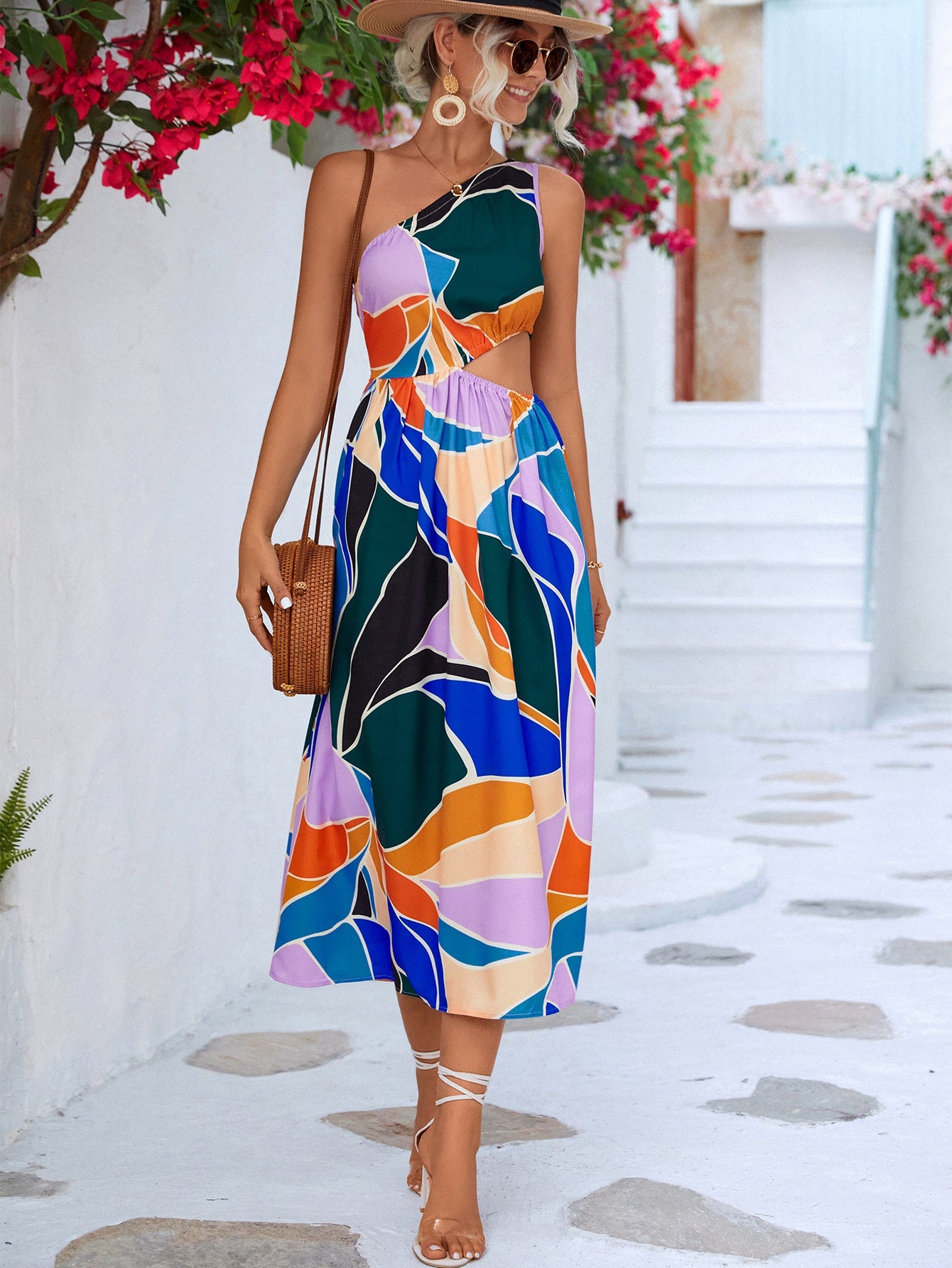 Stilla | Cutout One-Shoulder Without Sleeves Dress Online