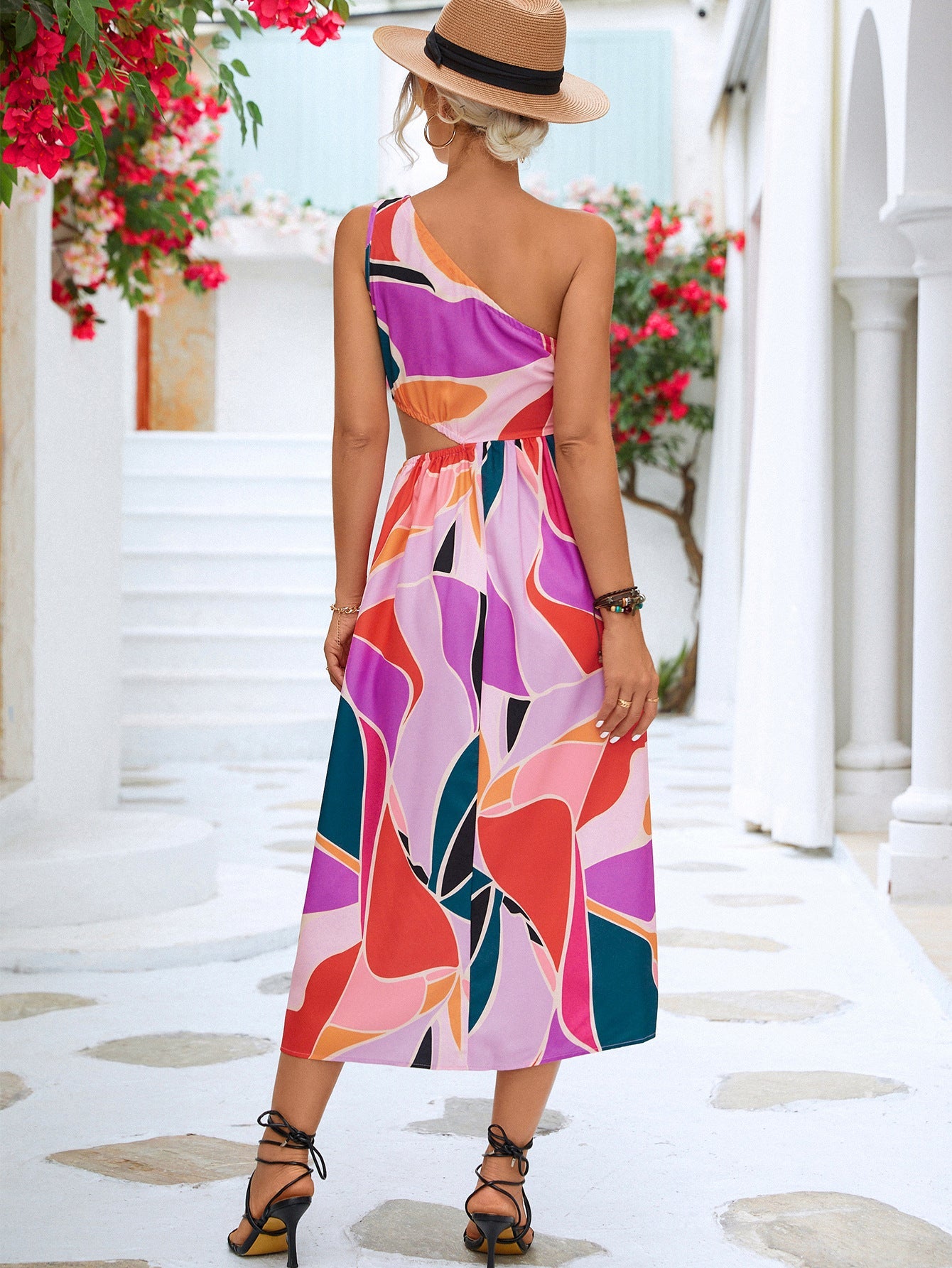 Stilla | Cutout One-Shoulder Without Sleeves Dress Online