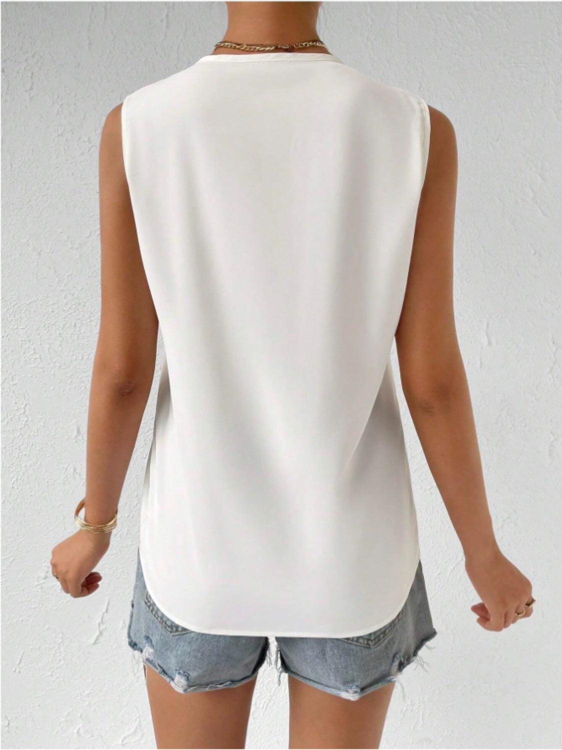Stilla | Geometrisk V-hals tank Online Hot Salg