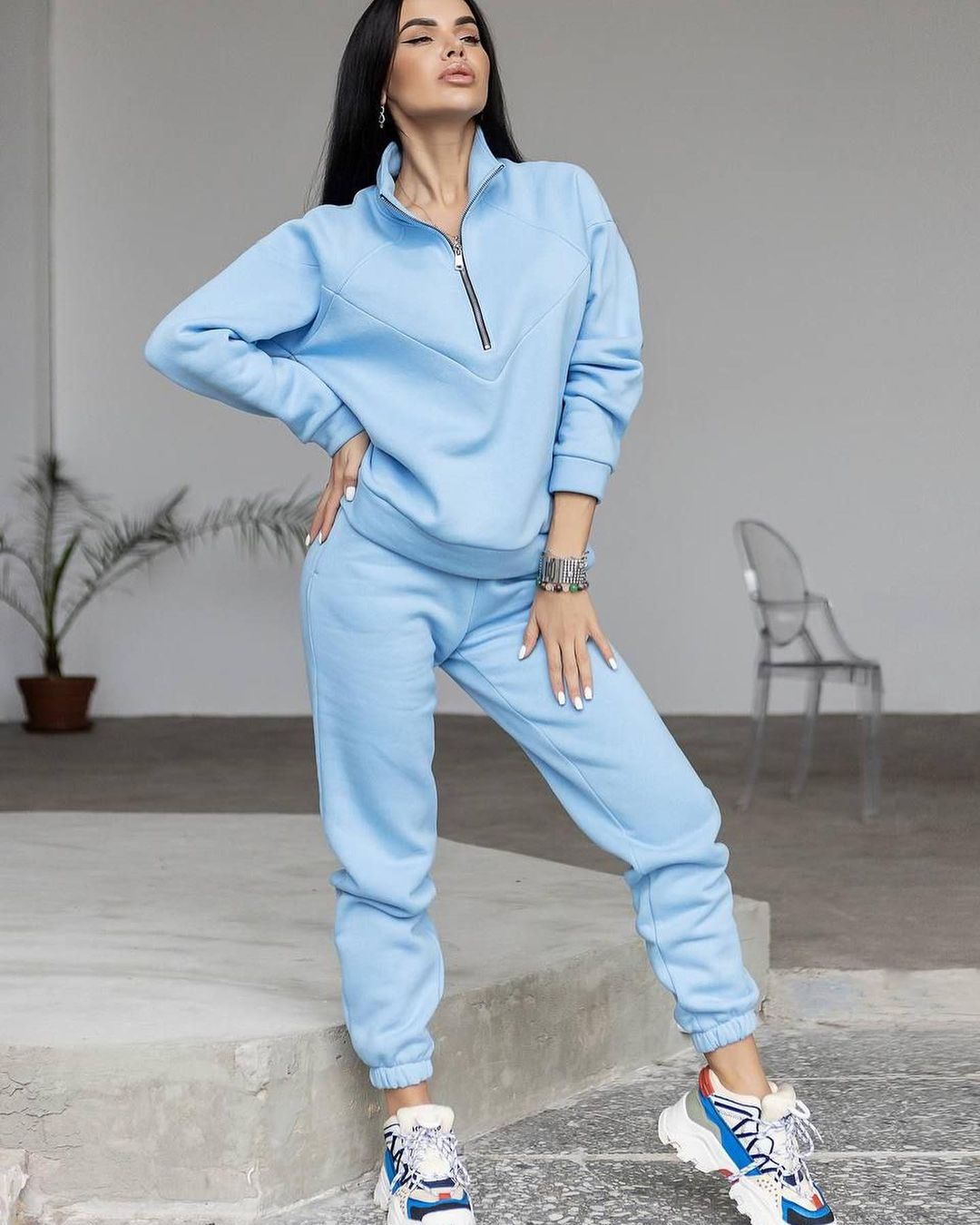 Stilla | Sæt Af Sweater Og Bukser Med Lynlås Og Sweat