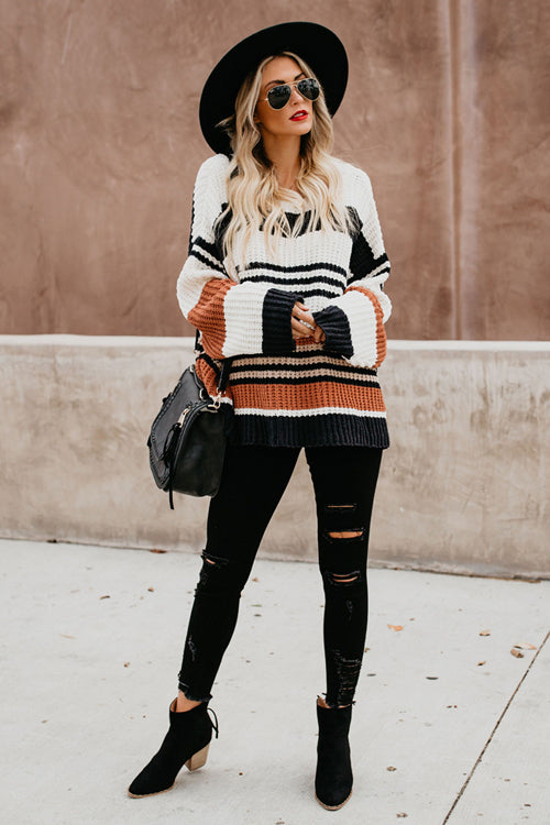 Stilla | Coffee Time Stripe Knit Trøje