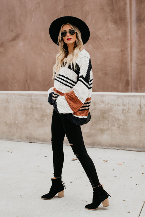Stilla | Coffee Time Stripe Knit Trøje