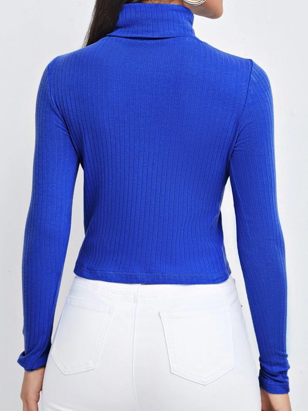 Stilla | Kvinder T-shirts Ensfarvet Turtleneck Langærmet T-shirt Rabat