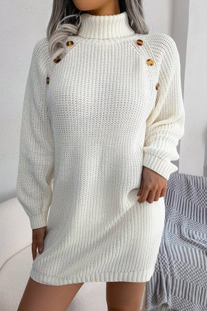 Stilla | Baby It's You Strikket Turtleneck Trøje Kjole på udsalg