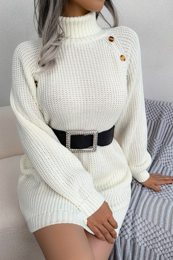 Stilla | Baby It's You Strikket Turtleneck Trøje Kjole på udsalg