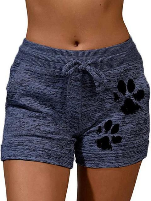 Stilla | Afslappet Yoga Kat Pote Tryk Shorts