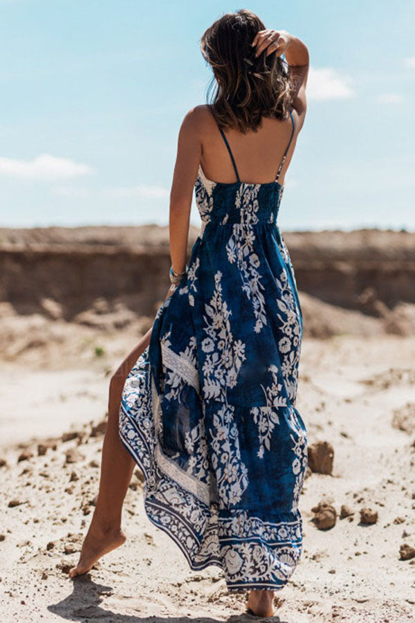 Stilla | Unseen Beauty Blonde Patchwork Floral Maxi Kjole
