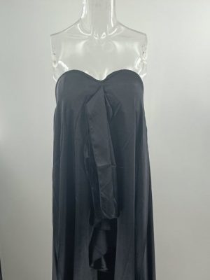 Stilla | Mode Uden Ærmer Off Shoulder Solid Uregelmæssig Maxi Kjole