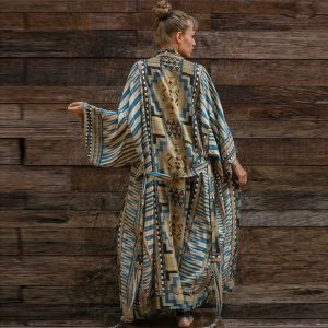 Stilla | Strandkimono Med Aztekermønster Til Sommeren