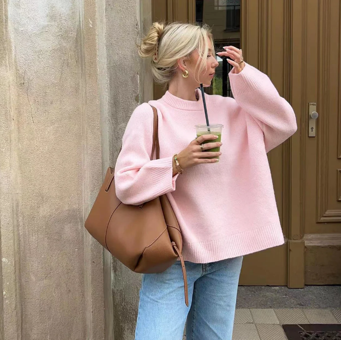 Stilla | Strikket Pullover Gena Efterårsroser