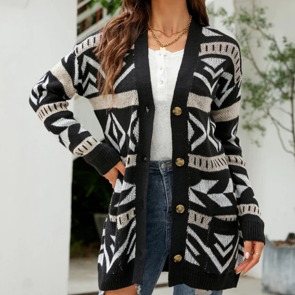 Stilla | Elegant Ternet Cardigan Til kvinder