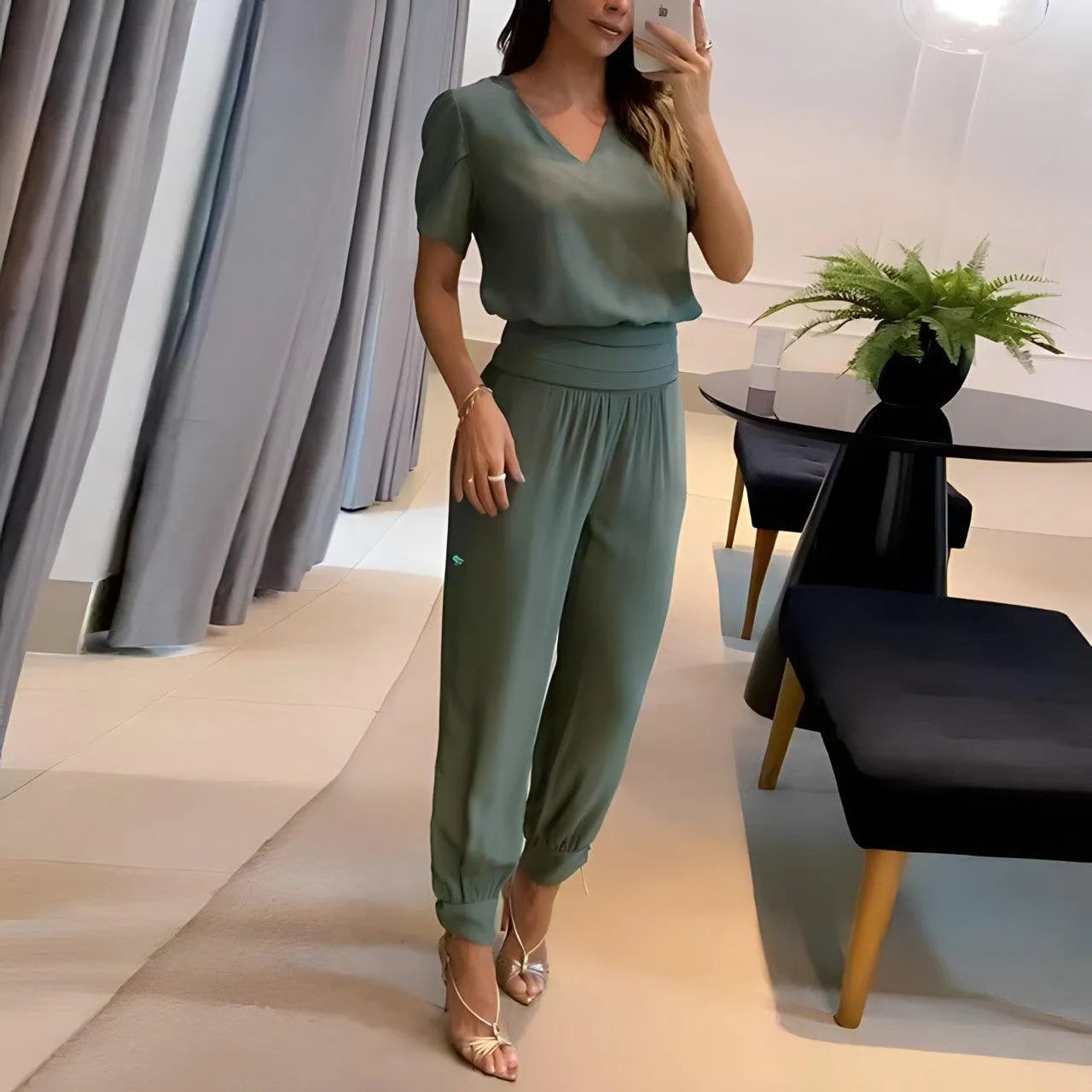 Stilla | Kvinder Outfit Skjorte og Bukser Sæt