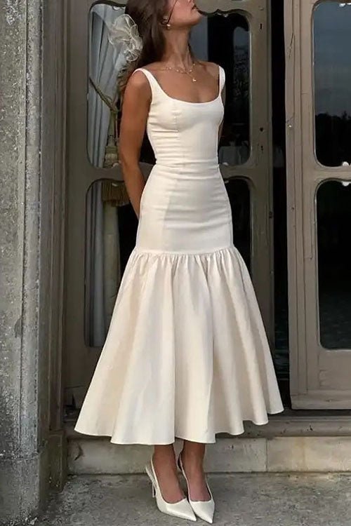Stilla | Rynkedetalje Bodycon Midi Kjole