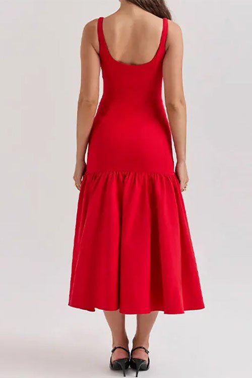 Stilla | Rynkedetalje Bodycon Midi Kjole