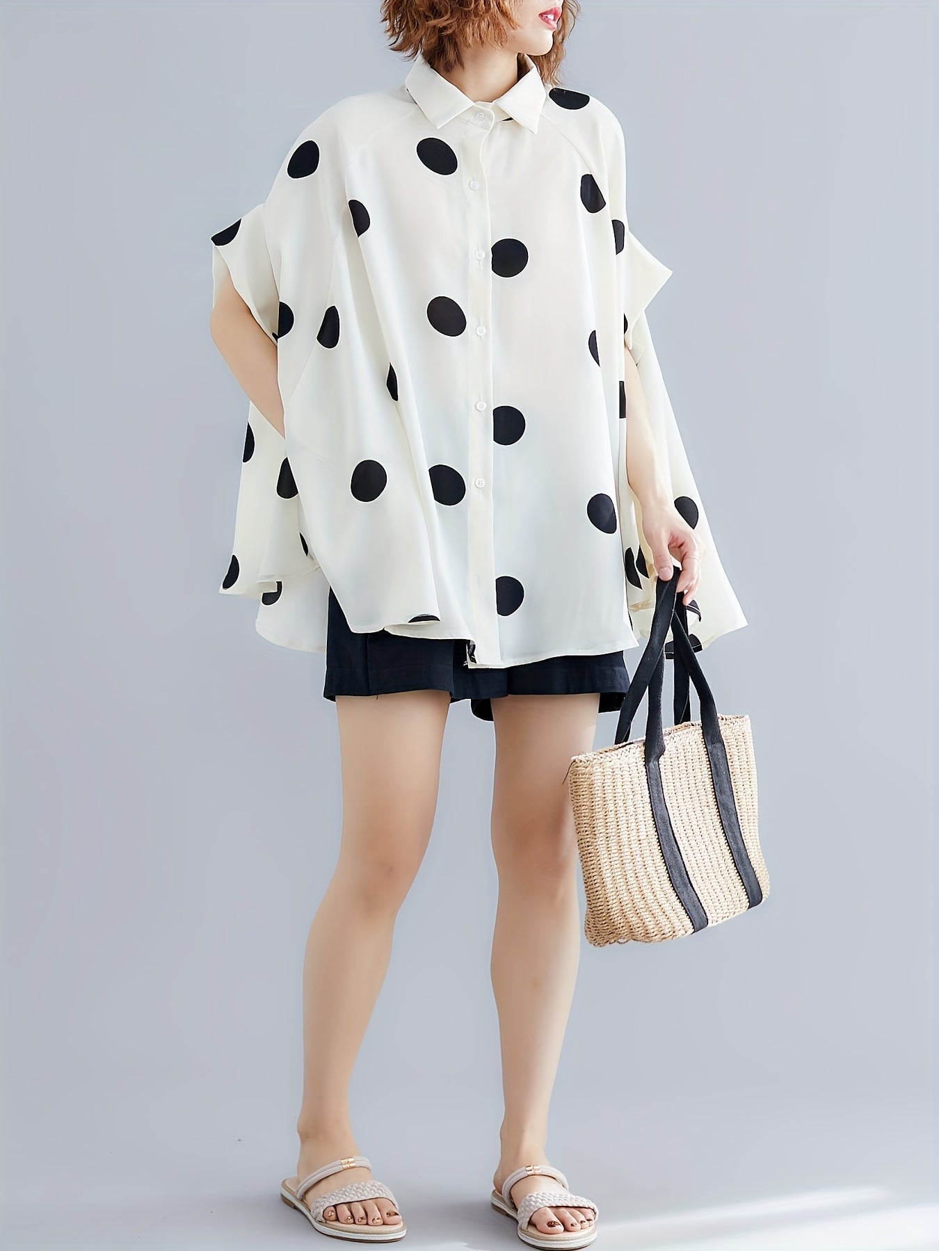 Stilla | Bluse Til Kvinder Med Prikker Og Chiffonbluse