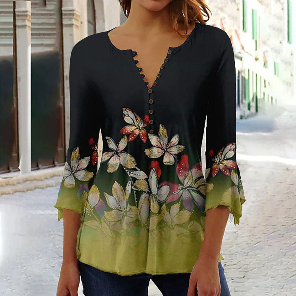 Stilla | Damemode T-shirt Med V-udskæring Look Udsalg