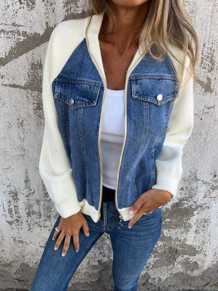 Stilla | Jakke Modern Zipper Denim Front Jakke Mode