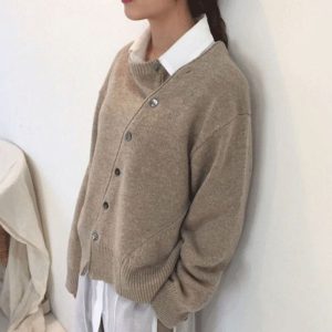 Stilla | Luksuriøs Cashmere Strikketrøje Med Knaplukning Hot på udsalg