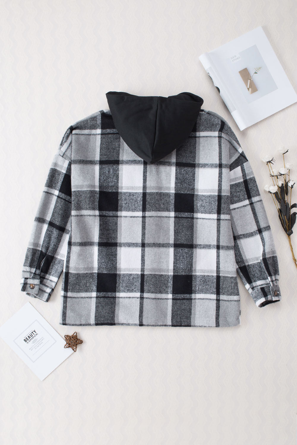 Stilla | Ternet Skjortejakke med Hætte Polyester Afslappet & Trendy