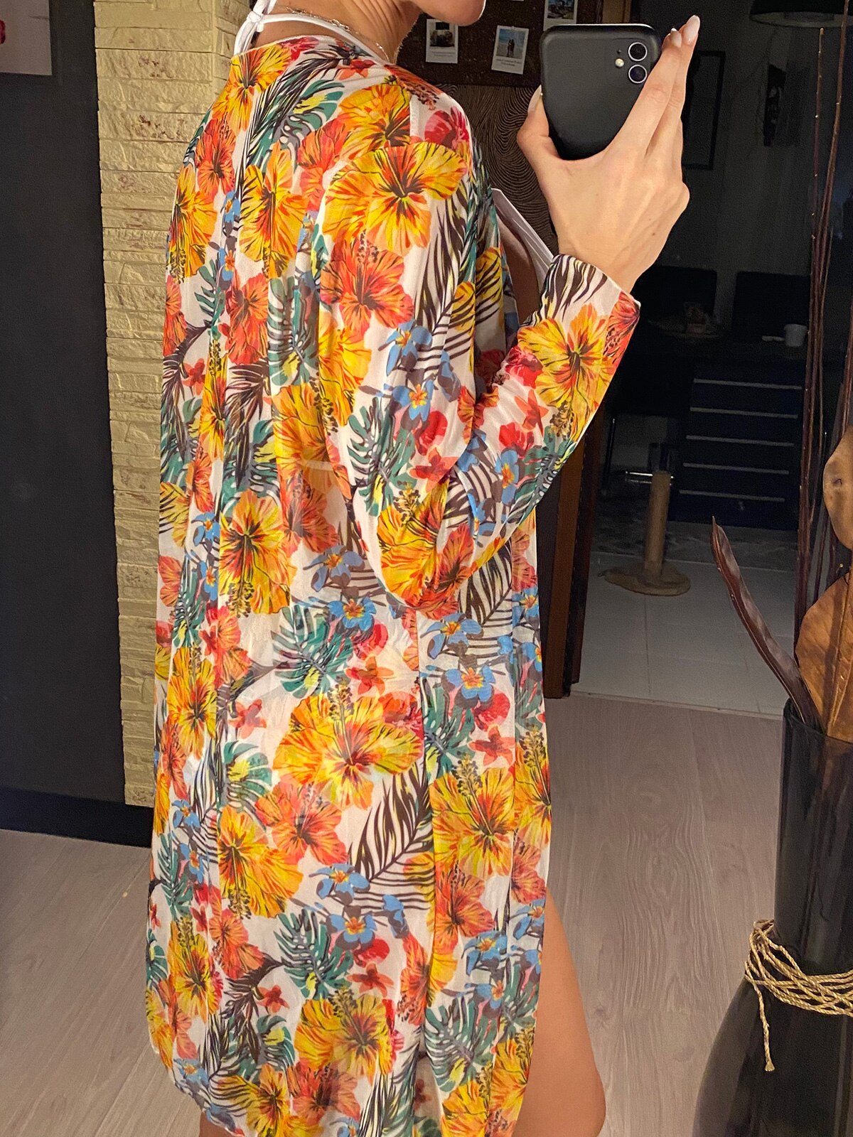 Stilla | Blomster Høj Talje Bikini Sæt & Cover up