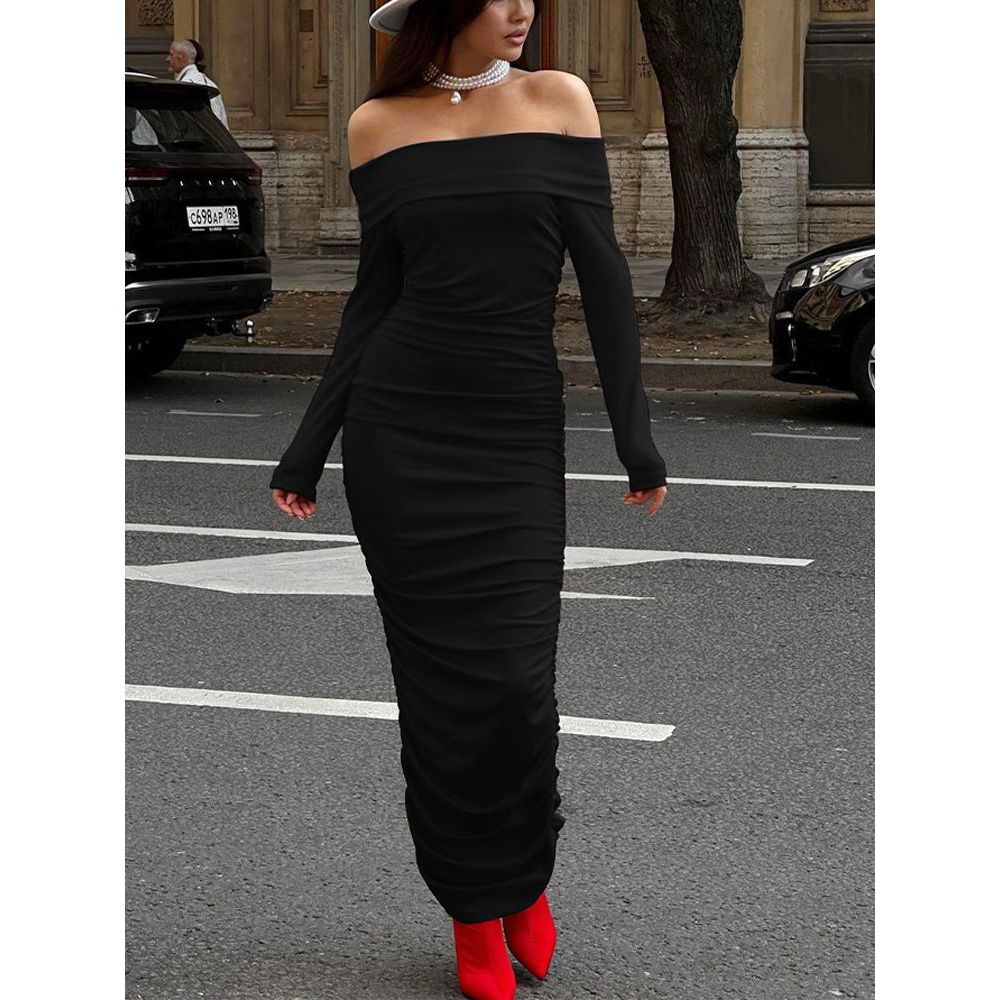 Stilla | Tube Off-shoulder Rød Maxi Kjole Hot på udsalg