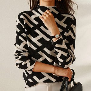 Stilla | Stilfuld Sweatshirt Med Høj Krave