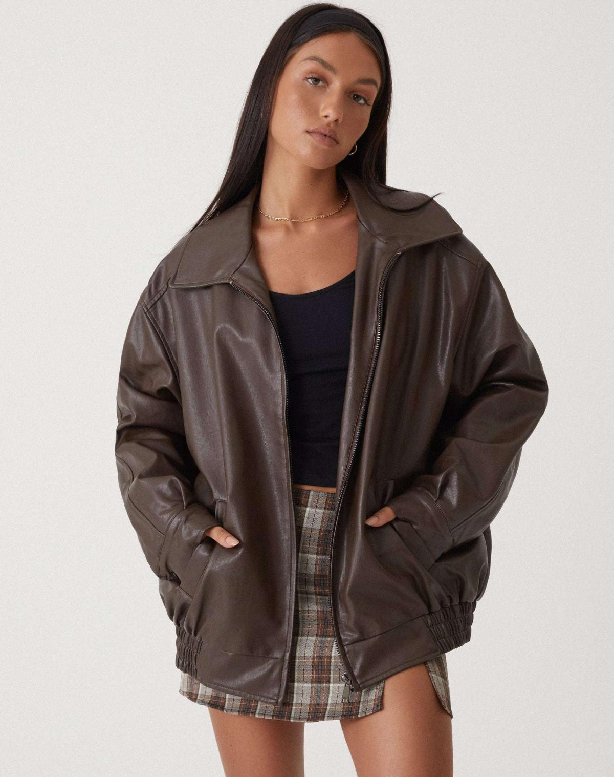 Stilla | Oversized Vintage Læderjakke