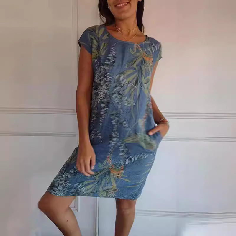 Stilla | Sommerkjole Med Blomster Og Bladdeprint