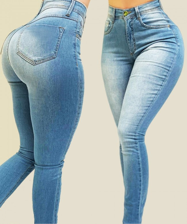 Stilla | Comfychic Slim Jeans Med Høj Talje