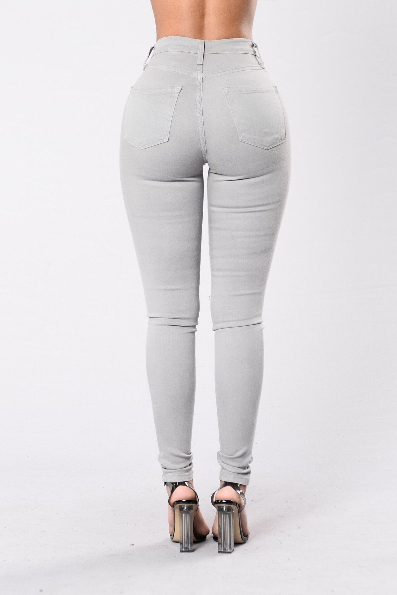 Stilla | Comfychic Slim Jeans Med Høj Talje