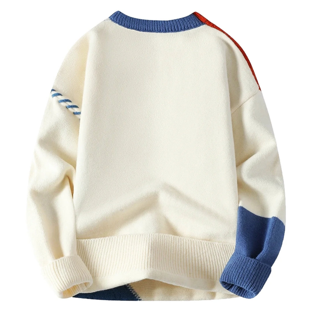 Stilla | Pullover Patchwork Af Højkvalitets Strikvarer For Maksimal Komfort Online nu