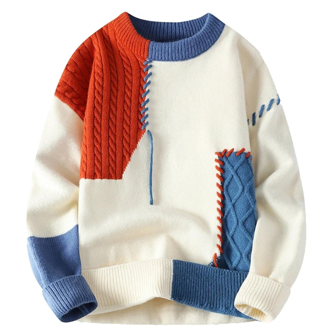 Stilla | Pullover Patchwork Af Højkvalitets Strikvarer For Maksimal Komfort Online nu
