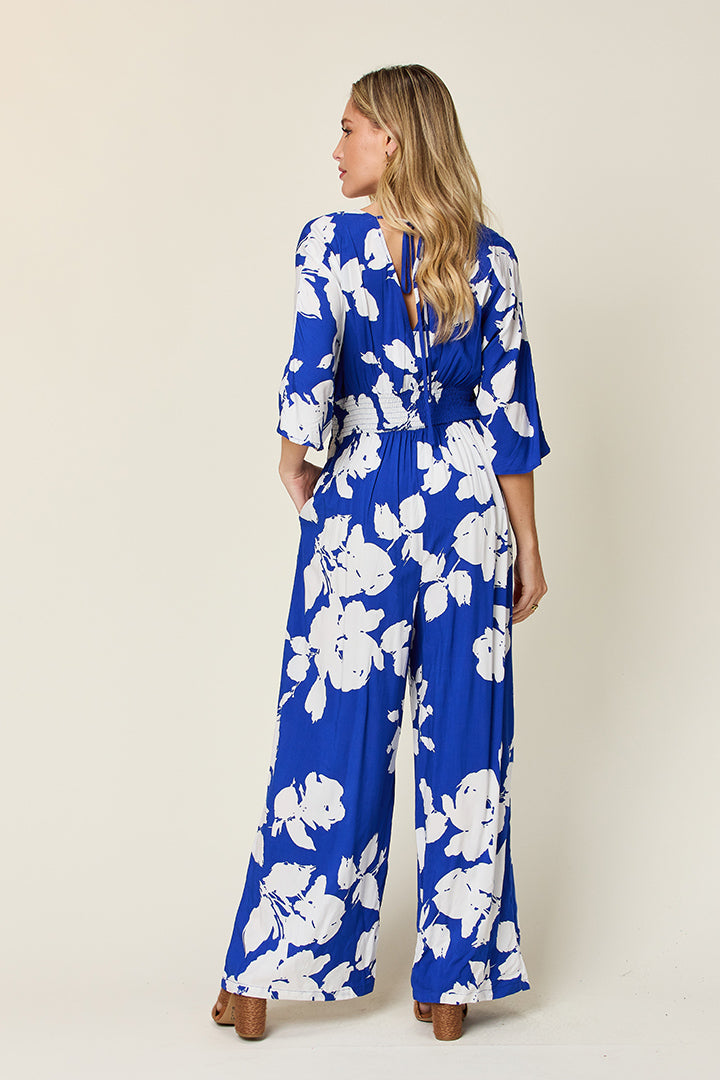 Stilla | Tag Full Size Trykt Bånd Bag Bred Ben Jumpsuit