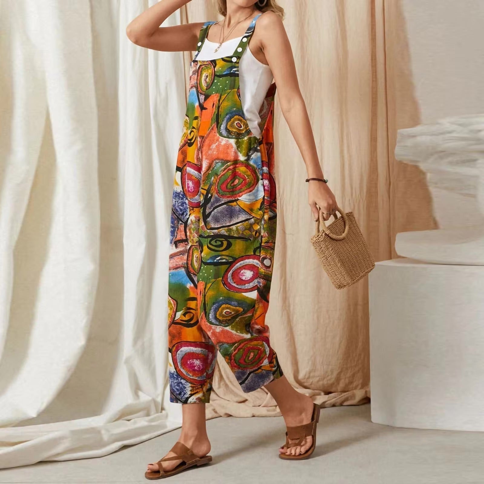 Stilla | Farverig Jumpsuit til Sommerbrug