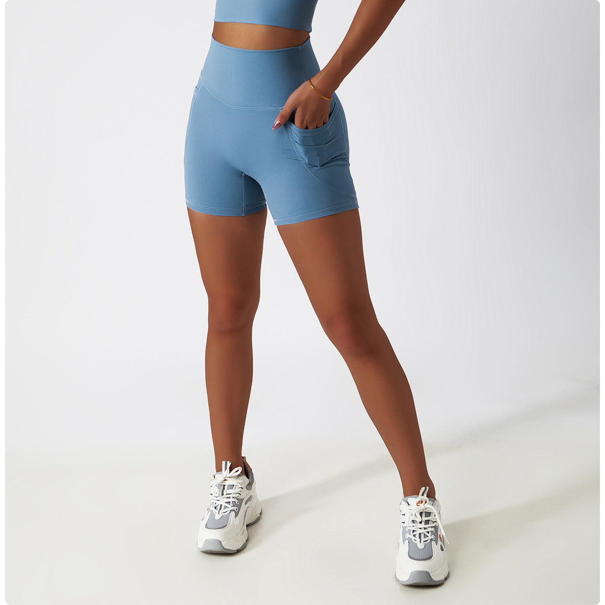 Stilla | Ice Silk Nude Feel Sport Shorts Hurtigttørrende Slim Yoga Bukser
