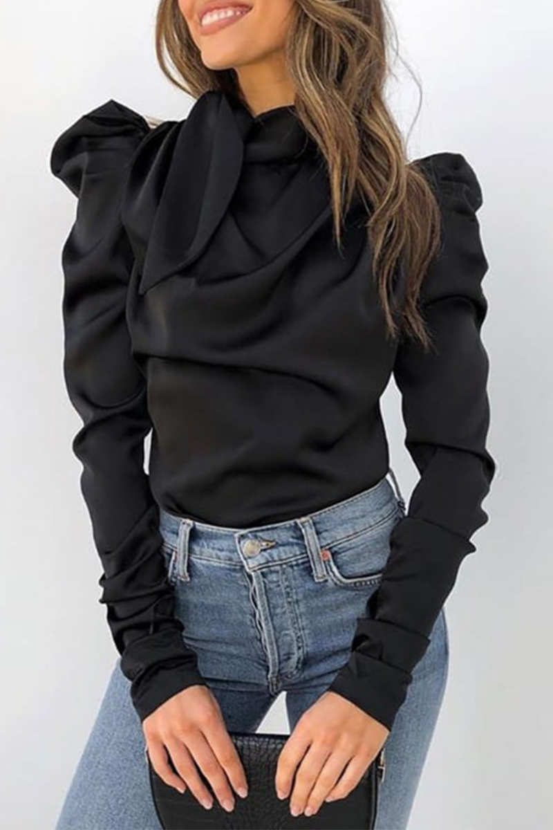 Stilla | Street Solid Fold Halv En Turtleneck Toppe