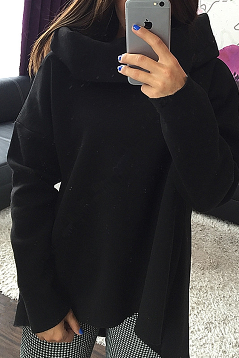 Stilla | Løs Pullover Med Ensfarvet Rullekrave Patchwork Udsalg