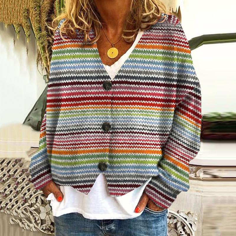 Stilla | Blød Cardigan Med Print til Kvinder