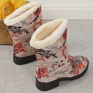 Stilla | Afslappede Sneboots med Blomster til Kvinder Online Hot Salg
