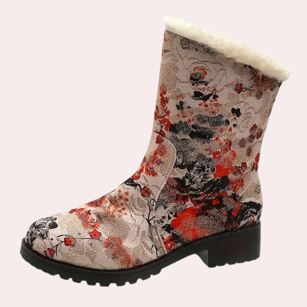 Stilla | Afslappede Sneboots med Blomster til Kvinder Online Hot Salg