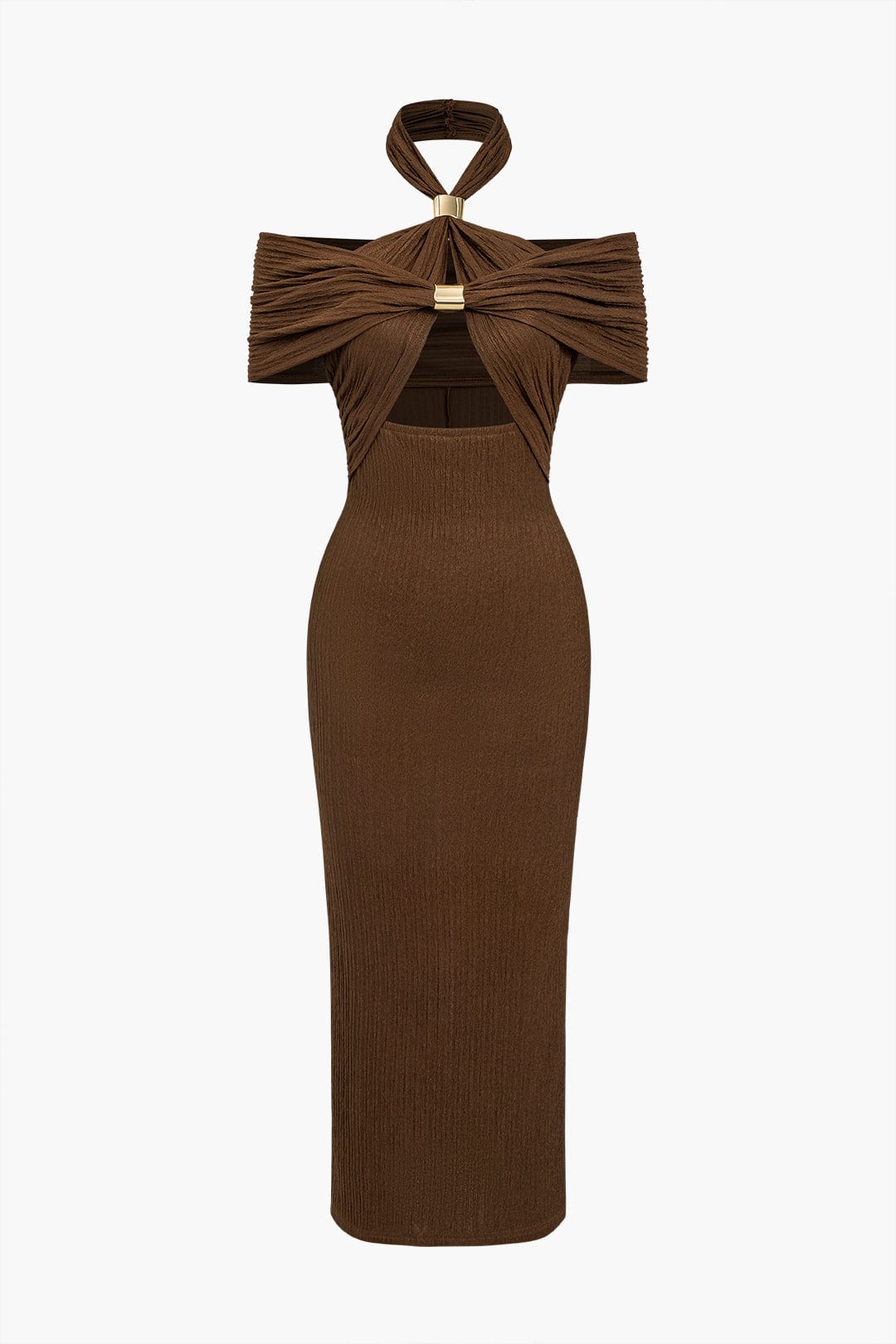 Stilla | Figurtilpassatz Bodycon Aftenkjole Med Kunstnerisk Knude Design Levere