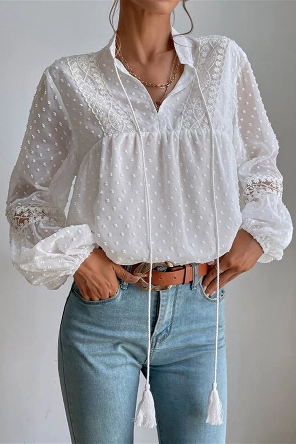 Stilla | Swiss Dot Babydoll Top